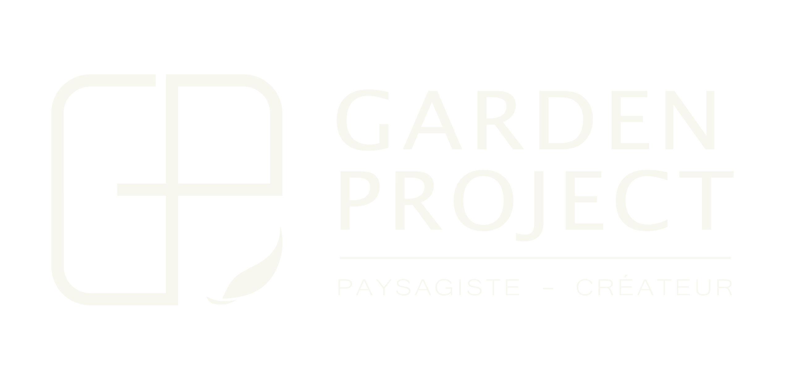 Garden project logo beige sans fond