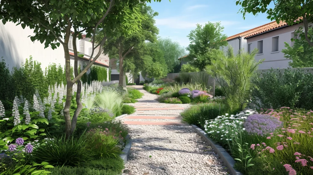 Paysagiste Toulouse aménageant un jardin verdoyant et moderne